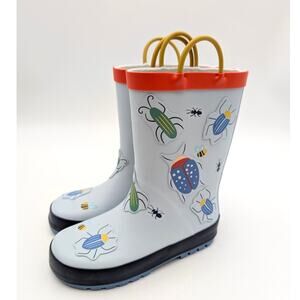 Tucker + Tate Rainey Rain Boots Round Toe Kids Blue Multi Size US11M EU28